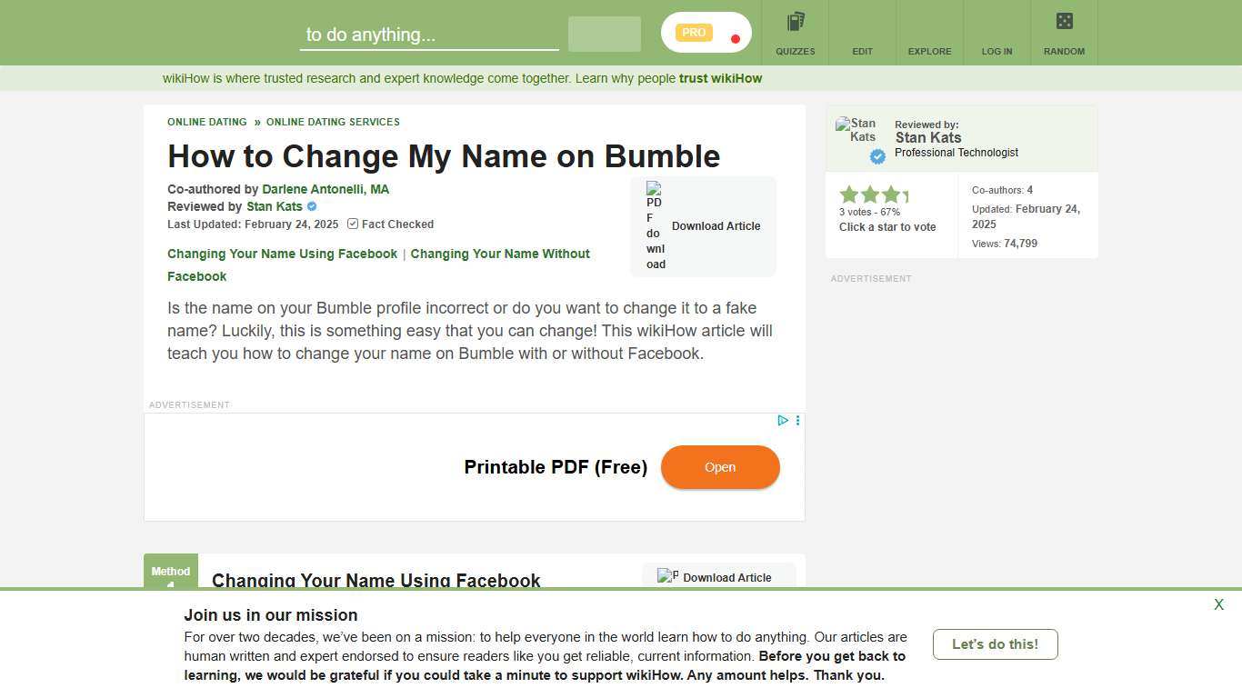 Simple Ways to Change My Name on Bumble: 9 Steps (with Pictures)